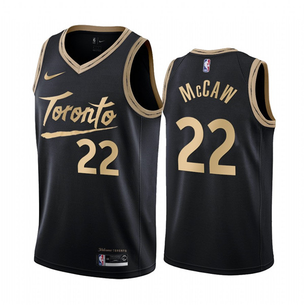 Men's Toronto Raptors #22 Patrick McCaw Black NBA City Edition New Uniform 2020-21 Stitched Jersey